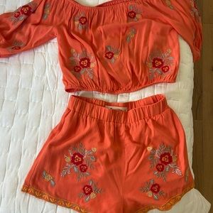 NWOT * Orange two piece set